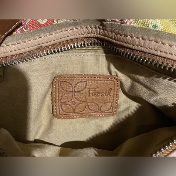 Fossil Maddox Tapestry Purse/Shoulder Bag Boho - Picture 6 of 6